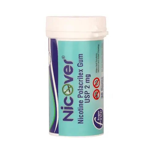 Nicover Nicotine Polacrilex Gum USP 2mg – Sugar Free | Helps Quit Smoking, Tobacco & Gutka Chewing