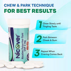 Nicover Nicotine Polacrilex Gum USP 2mg – Sugar Free | Helps Quit Smoking, Tobacco & Gutka Chewing