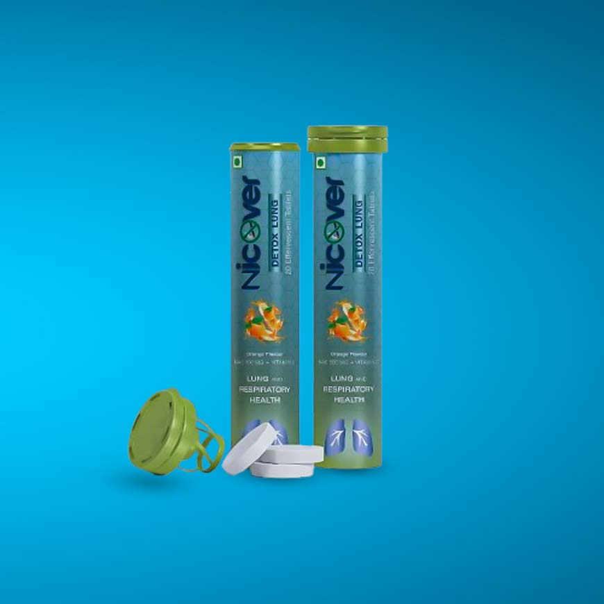 Nicover Lung Detox tablets (20 Effervescent Tablets Each)